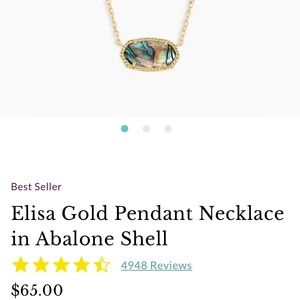 Kendra Scott Elisa Abalone Shell Necklace